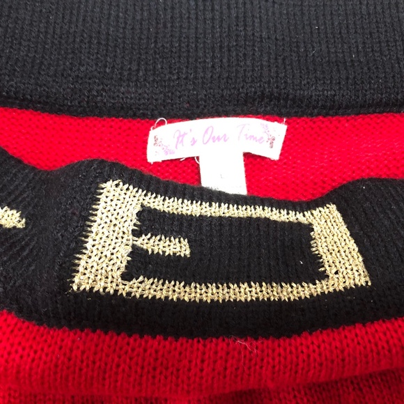 Mrs. Santa Sweater Knit Skirt w Jingle Bells - Picture 4 of 7